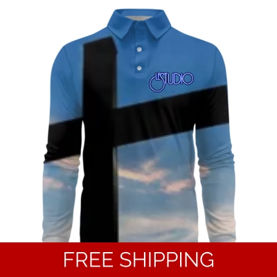 Le Studio Cross Custom 3D Long-Sleeved Polo Shirt